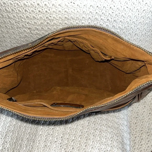 Patricia Nash Athani Leather Shoulder Crossbody Handbag Zip Top - Picture 4 of 10